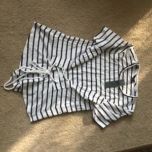 Ann Taylor Loft Striped Work Shirt